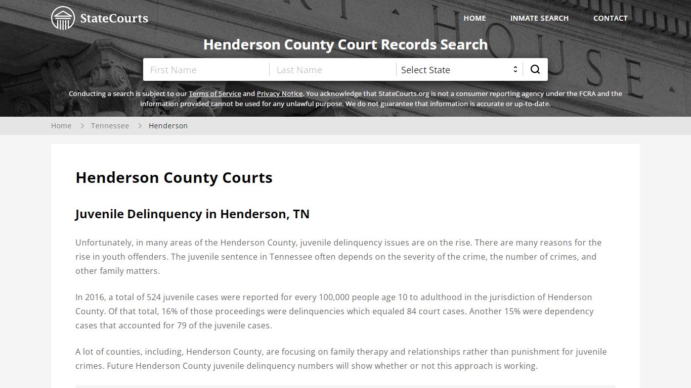 Henderson County, TN Courts - Records & Cases - StateCourts